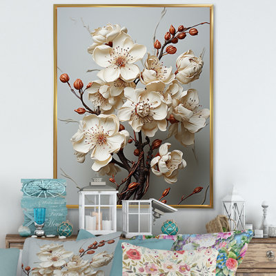 «Vintage Nostalgia Dogwood», reproduction sur toile