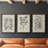 " Antique Black And White Botanical VII " 3 - Pieces-408395205-408395206