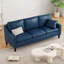 78.75'' Slipcovered Faux Leather Sofa-518148826