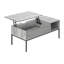 Table basse, L 42 po, rectangulaire, cocktail, plateau relevable, métal, contemporain, moderne-1629912964