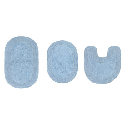 Delma 100% Cotton Bath Rugs (Set of 3)