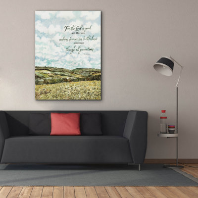  «For The Lord Is Good» par Cindy Jacobs, art mural sur toile, 40 po x 54 po