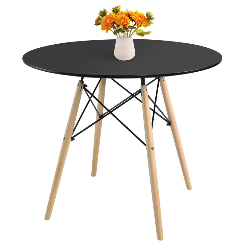 Table de salle à manger 31,5 po Kona, Noir, L 31,5 po x l 31,5 po