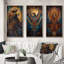 Majestic Eagle Gaze Illustration I - Animals Eagle Art Set Of 3 Pieces-1131317625-1131317624