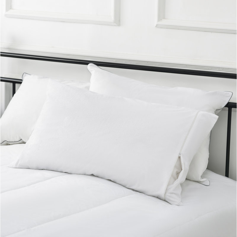 Cotton Blend Zipper Pillow Protector, King