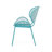 Teal Shell Chairs - Modern Design, Iron Frame, 26.06" D X 34.21" H For Garden Use Chair Shell, Mesh Seating, 24.82" W