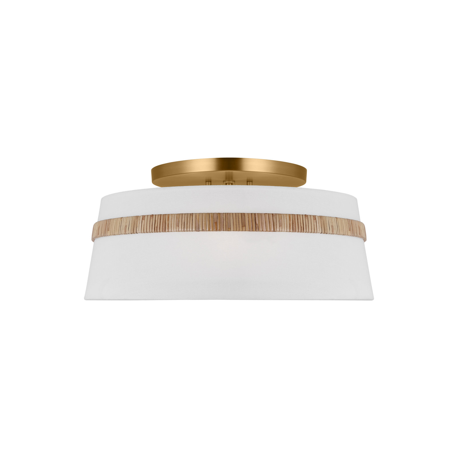 Daquavion 3 Light Fabric Flush Mount, 9.5" H x 19" W x 19" D
