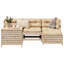 5 Piece Garden Sofa Set Solid Wood Douglas Fir-163465828