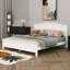 King Size Platform Bed With Curved Headboard, Solid Wood Farmhouse Platform Bed Frame-660671078