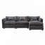 Canapé modulaire surdimensionné en chenille de 112 po avec repose-pieds mobile Chenille-370004389
