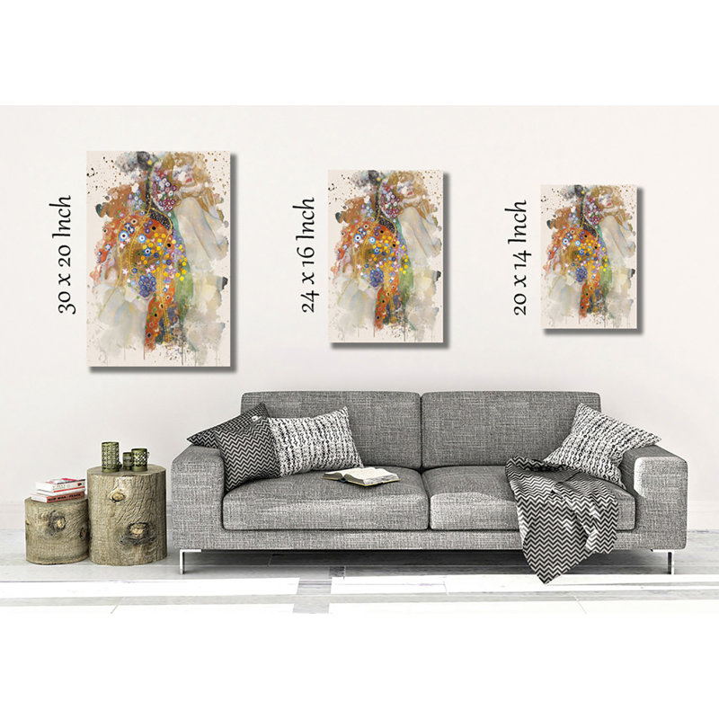 Water by Gustav Klimt Painting on Canvas - Wrapped Canvas, 60cm H x 40cm W