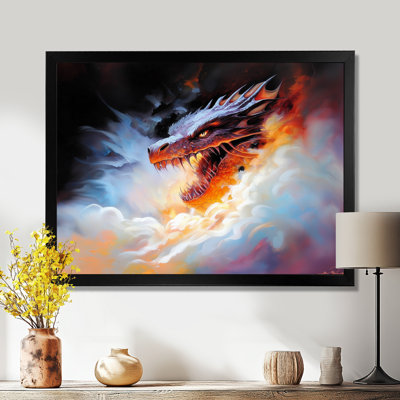 Dragon Fury Liquid Ink Fight II - Dragons Print Wall Art