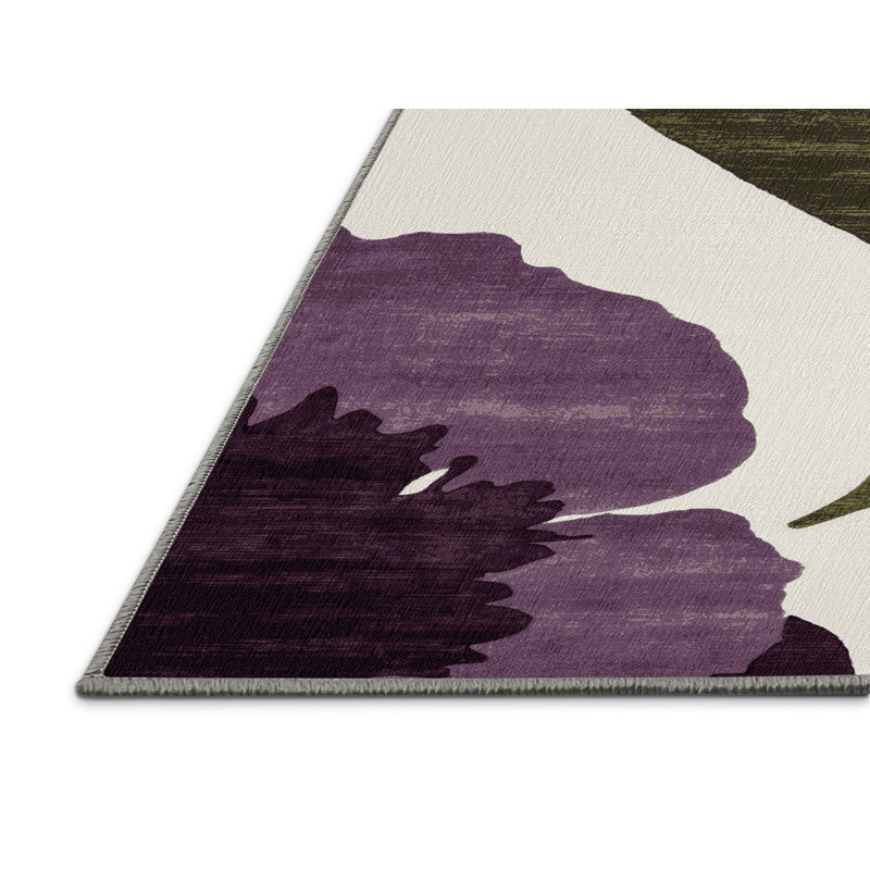 Tapis gris aquarelle lavable à la machine, Tapis de couloir 2 pi x 5 pi