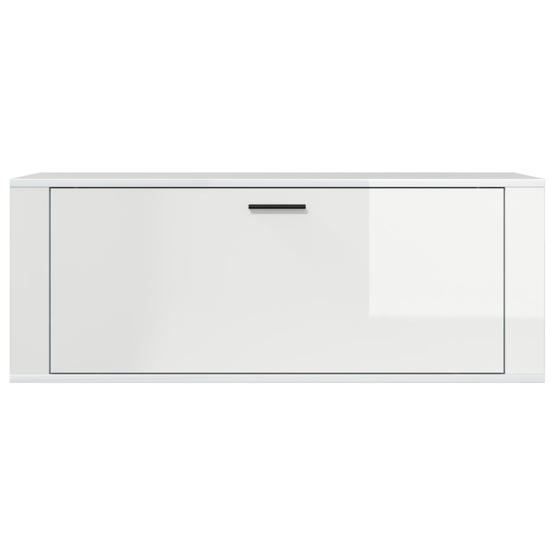 6 Pair Shoe Storage Cabinet, High Gloss White