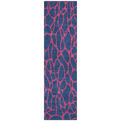 Elowira Blue Washable Indoor-Outdoor Rug - 