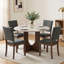 Ensemble de 4 chaises de salle à manger rembourrées de style transitionnel-658213861