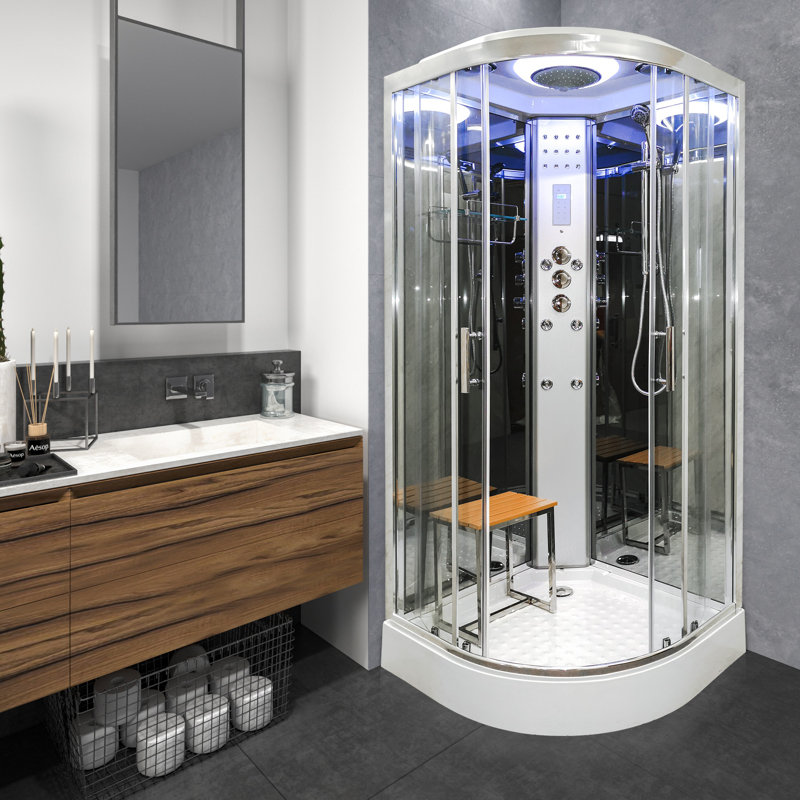 Vidalux SS1000 Shower Cabin Enclosure  - Mirror Glass, 220cm H x 90cm W x 90cm D