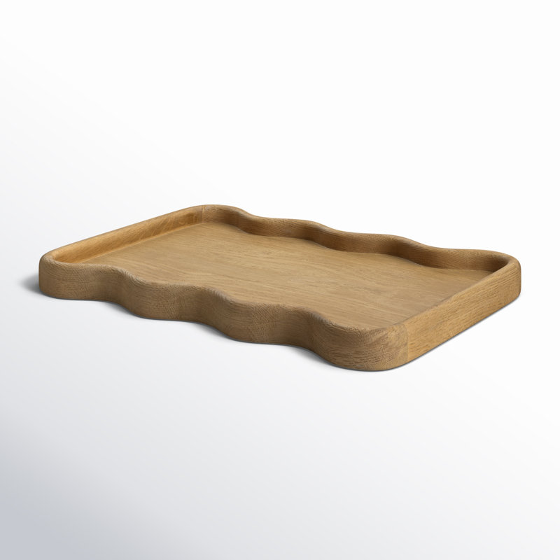 Almandine Solid Wood Tray, Brown, 1.5" H x 21.5" W x 15.5" D