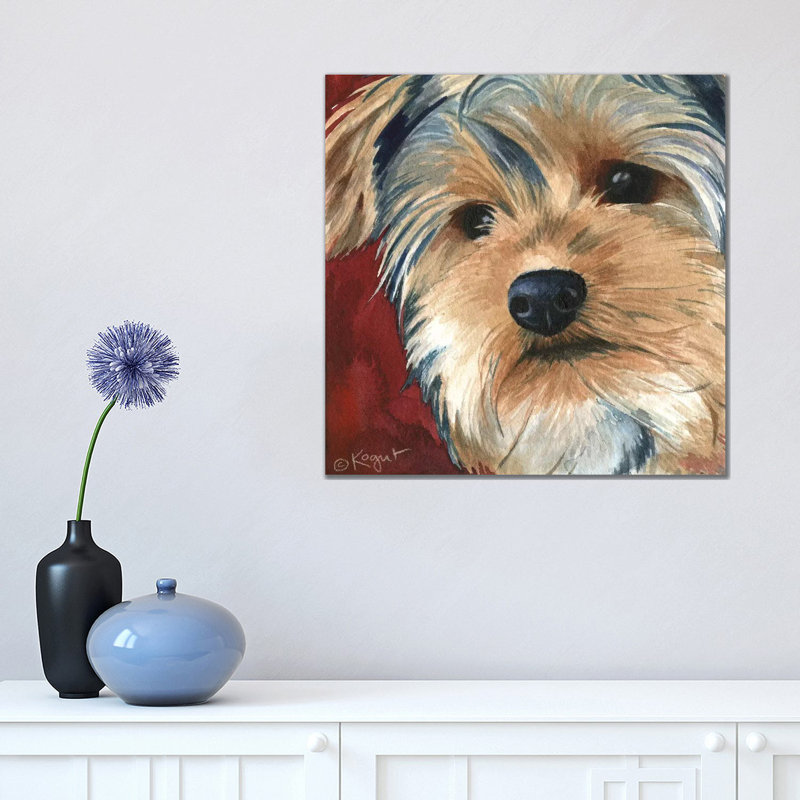 Sasha the Yorkie 1 Piece Painting on Canvas, 45.72 cm H x 45.72 cm W x 1.91 cm D, Wrapped Canvas