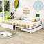 Lit superposé double au dessus d'un lit double avec gigogne simple et échelle-1654347375
