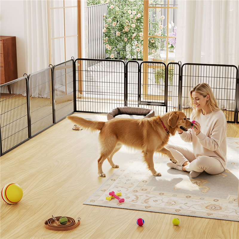 Enclos pour animaux d'exercice en métal avec portes (ensemble de 6), 32 po H