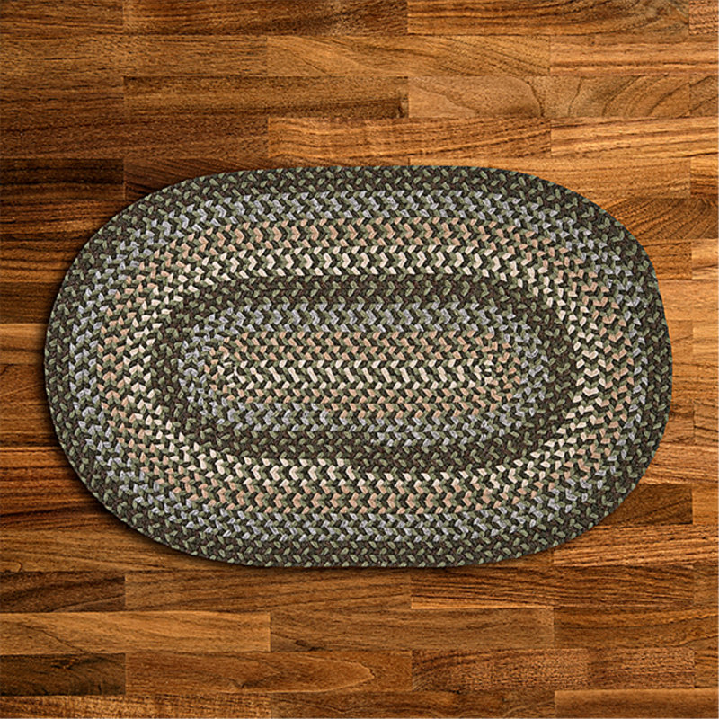 Tapis réversible en laine mélangée Lettie, Ovale 4 pi x 6 pi