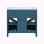 Ensemble de meuble-lavabo 36 po avec lavabo en résine, armoire de rangement en bois massif, ensemble de meuble-lavabo autoportant avec 5 tiroirs et portes à fermeture douce