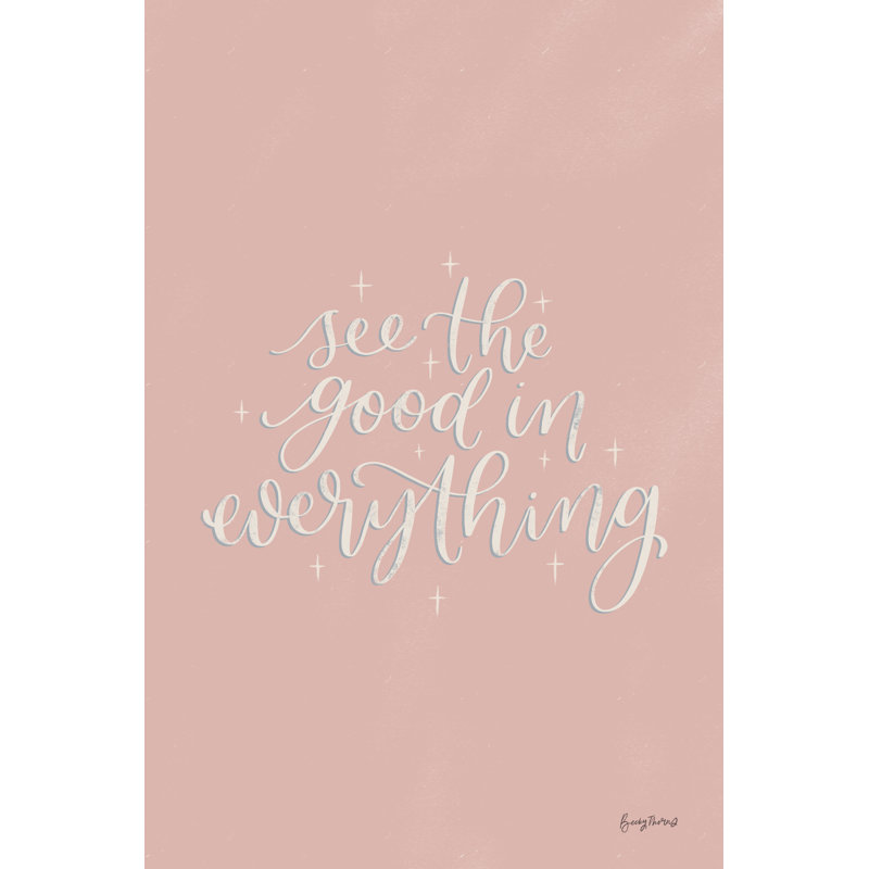 Mod Glam See The Good I Pink by Becky Thorns - Wrapped Canvas Print, 30cm H x 20cm W