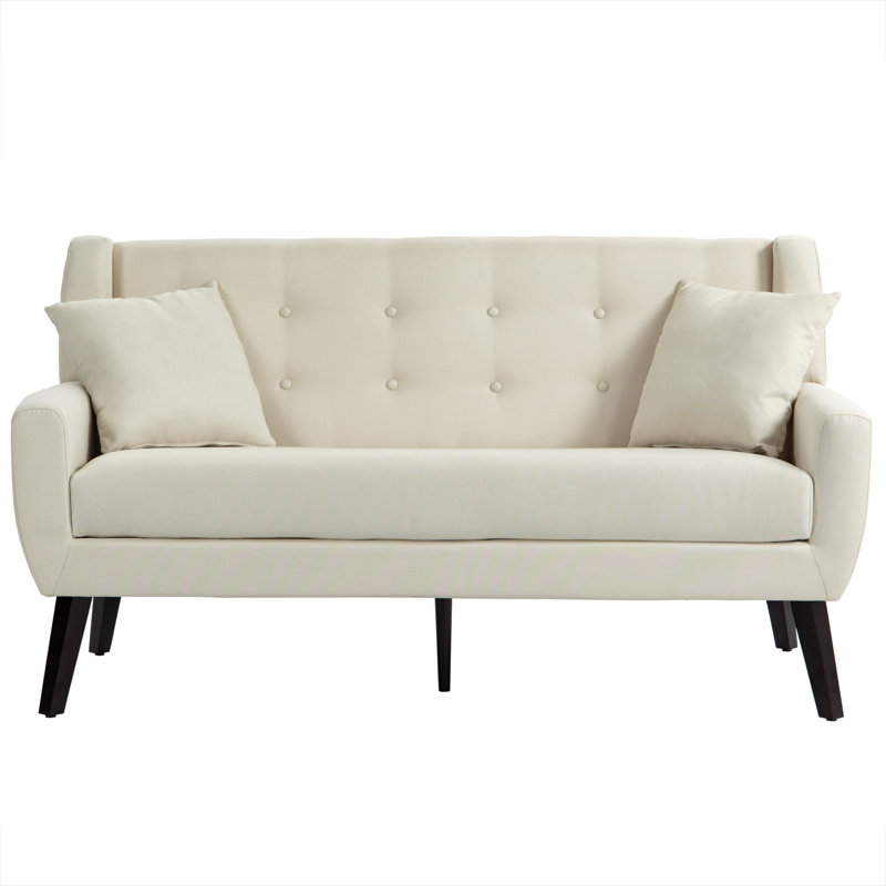 Jaqueze 159.9Cm Square Arms Sofa, White