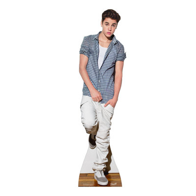 Accroche en carton à maillot bieber à carreaux justin