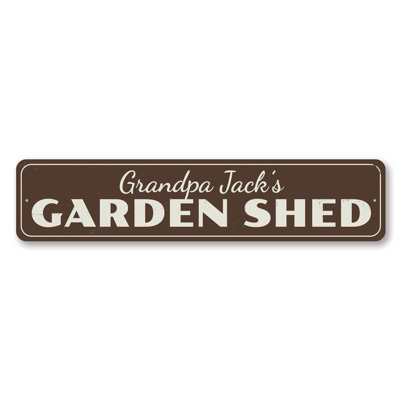 Garden Shed Aluminum Sign