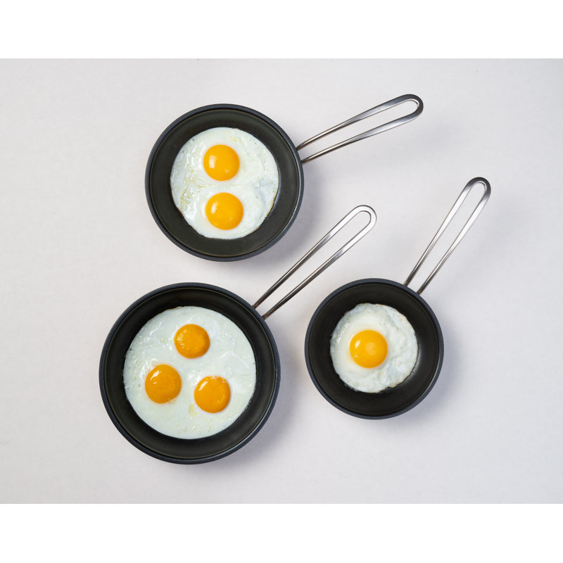 Capri Stainless Steel Non-Stick 3-Piece Frying Pan Set