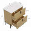Meuble-lavabo de salle de bain avec lavabo en céramique et tiroirs pleine extension-730463745