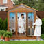 Sauna d'extérieur en cèdre rouge et en pruche pour 3-4 personnes avec infrarouge lointain, radiateur TOULE 6Kw et contrôleur à pavé tactile