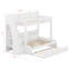 Structure de lit simple superposé avec lit gigogne et escalier de rangement, lit plateforme en bois avec tablettes de rangement, garde-corps et station de charge-1538020976