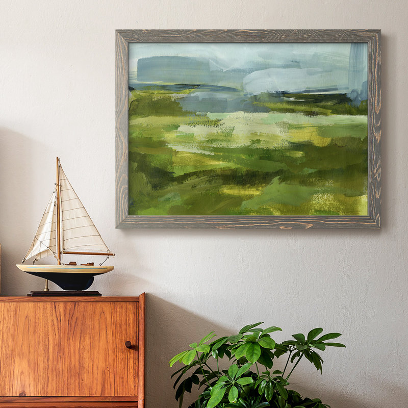Emerald View I - reproduction de photo sur toile simple, Cadre simple gris, H 26 po x l 38 po x P 1,5 po