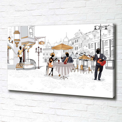 Café - No Frame Print on Canvas