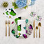Ensemble de table papillon vert acide perlé à coupe brute-1049915201
