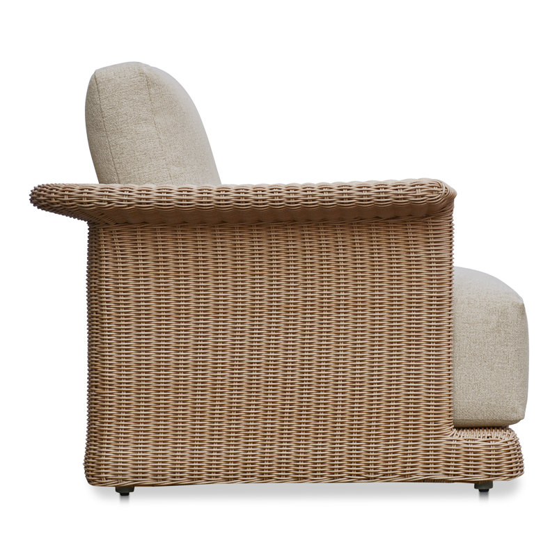 Meredith Outdoor Lounge Chair, Beige, Natural