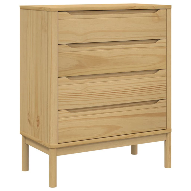 Abdimalik Solid Wood Rectangle Accent Chest, Wax Brown