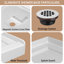 Base de douche en acrylique blanche à alcôve à trois parois L 42 po x l 34 po | Drain central avec couvercle magnétique | Nettoyage sans tracas