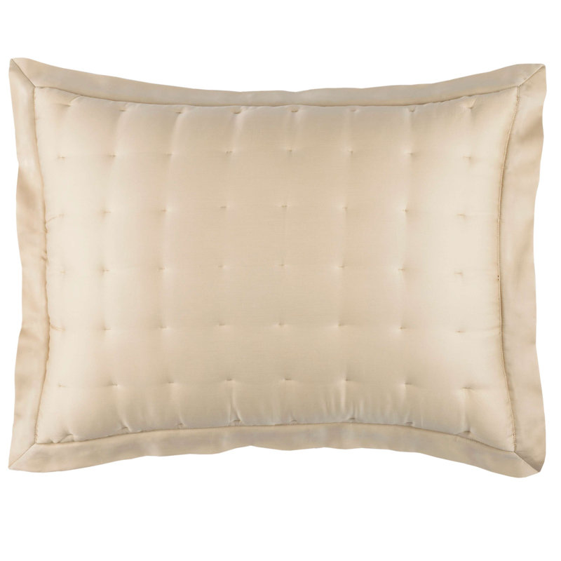 Silken Solid Puff Sham, Standard, Blue