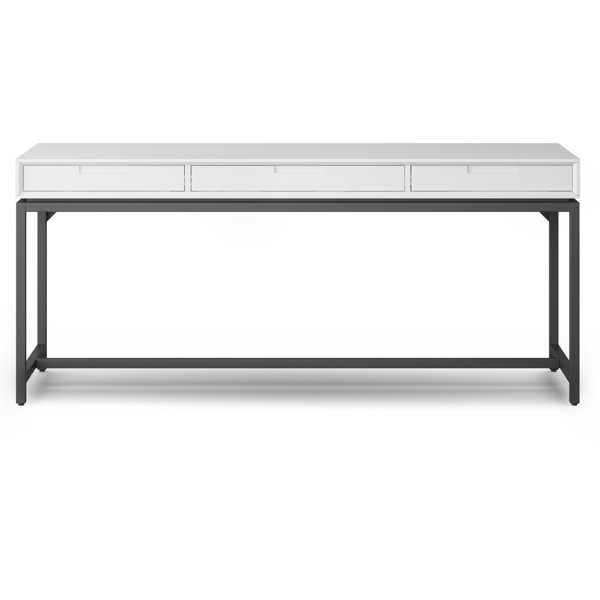 Joss & Main Lars Solid Wood Top Metal Base Writing Desk & Reviews | Wayfair