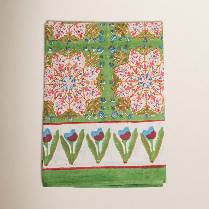 Pretty In Pink Tablecloth, Pink/Green Floral