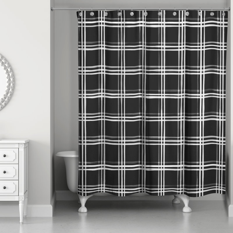 Rideau de douche Reyome, Noir