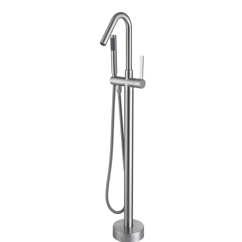 Contemporary Freestanding Bathtub Faucet With Hand Shower And Robust Performance