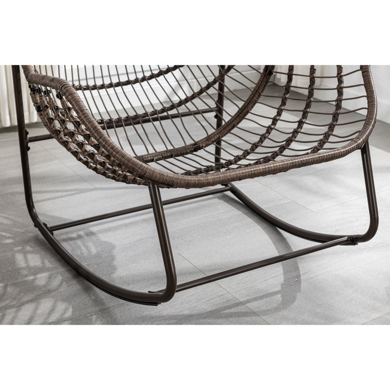 Chaise berçante pour espaces de vie extérieurs - Beige, salon spacieux