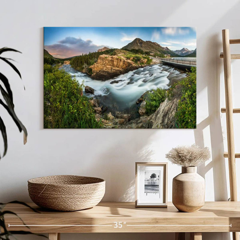 Alvord Swiftcurrent Falls Scene, 16" H x 24" W