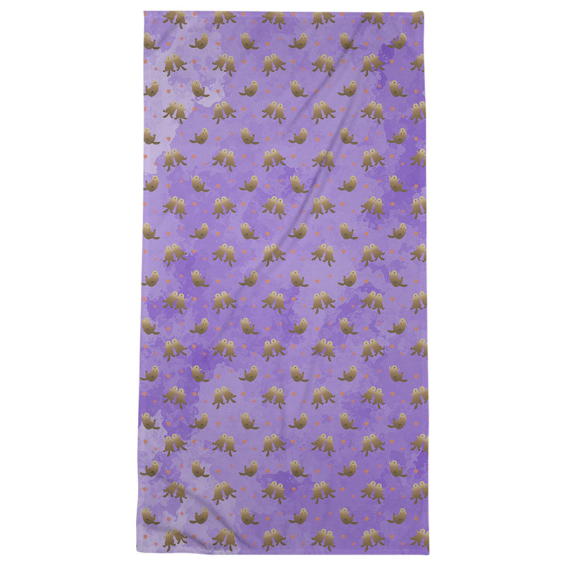 Katelyn Elizabeth Cotton Blend Beach Towel, Purple