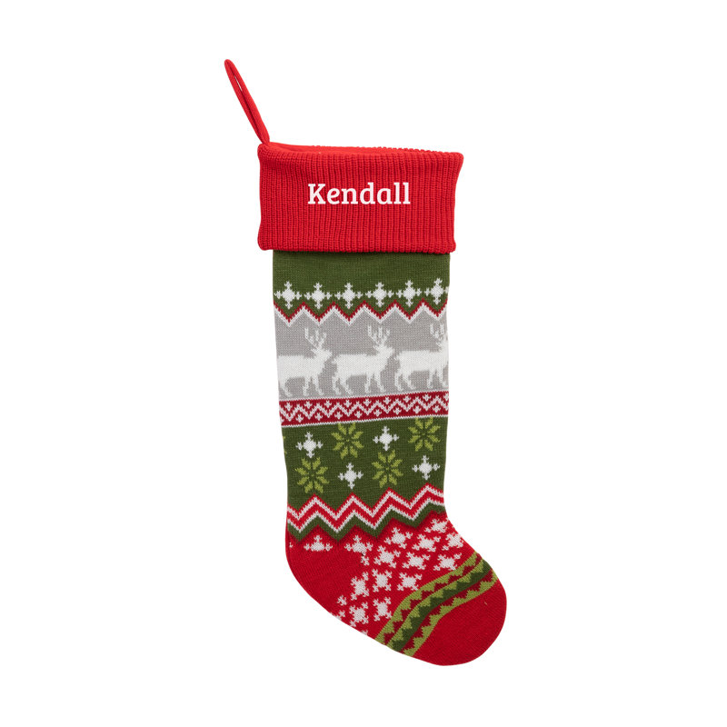 Personalized Fair Isle Stocking, Yes